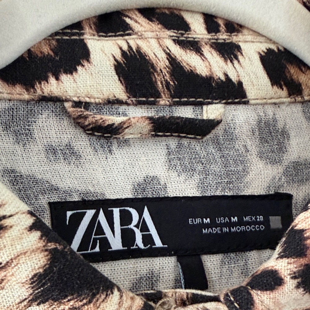 Zara Women's Animal Print Jacket Size M - Picture 2 of 4